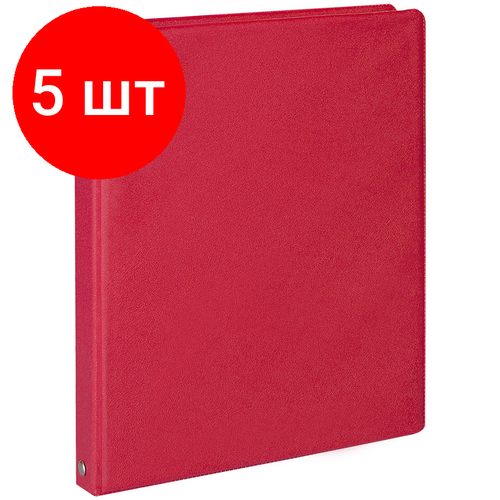 Комплект 5 шт, Тетрадь на кольцах А5, 80л, ArtSpace, обл. ПВХ, красный тетрадь 80л а5 клетка на гребне artspace офис сolorful ideas упаковка 6 шт 3 дизайна