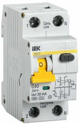 Автоматический выключатель дифференциального тока IEK АВДТ 32