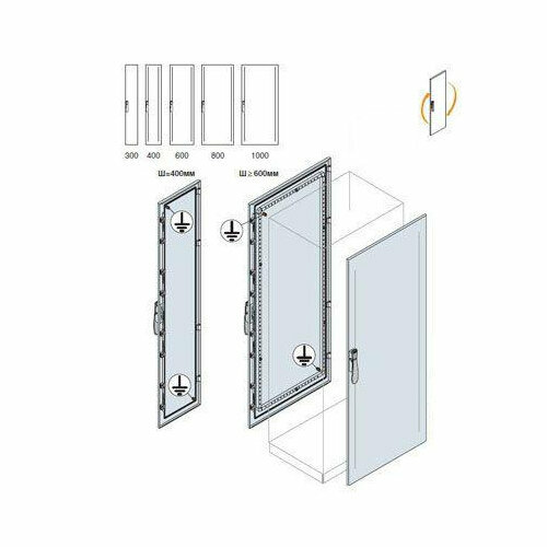 Дверь передняя/задняя 2000x600мм ВхШ, ABB EC2060K (1 шт.)