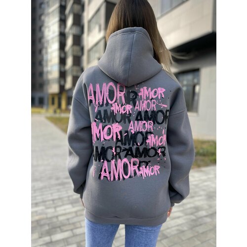 фото Худи, размер 42-46, серый нет бренда