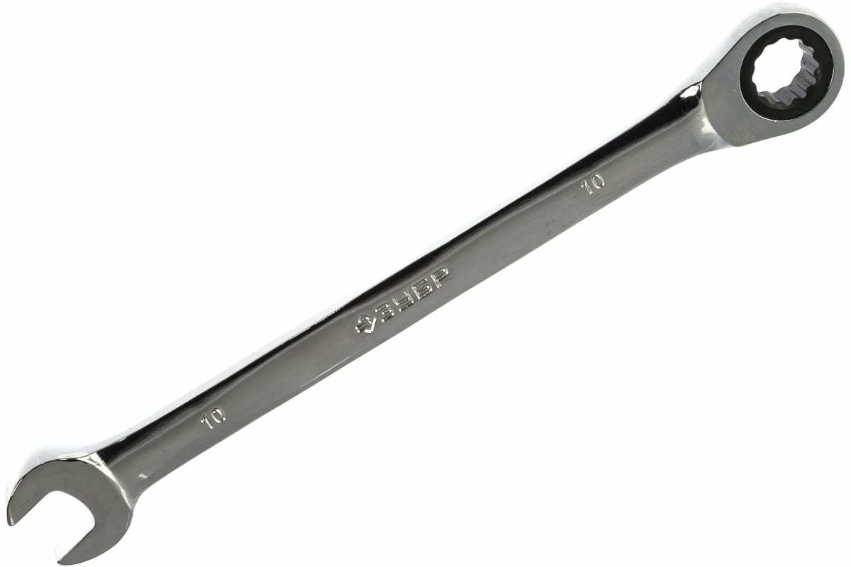 Комбинированный трещоточный гаечный ключ Профессионал 10 мм ЗУБР 27074-10_z01