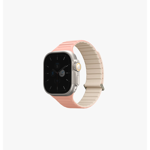 Ремешок Uniq Revix Evo для Apple Watch 41/40/38 мм, цвет розовый/слоновая кость (CREPE PINK/IVORY)