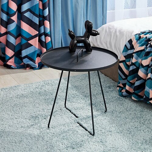 Кофейный столик круглый 45x45 см черный 6578₽