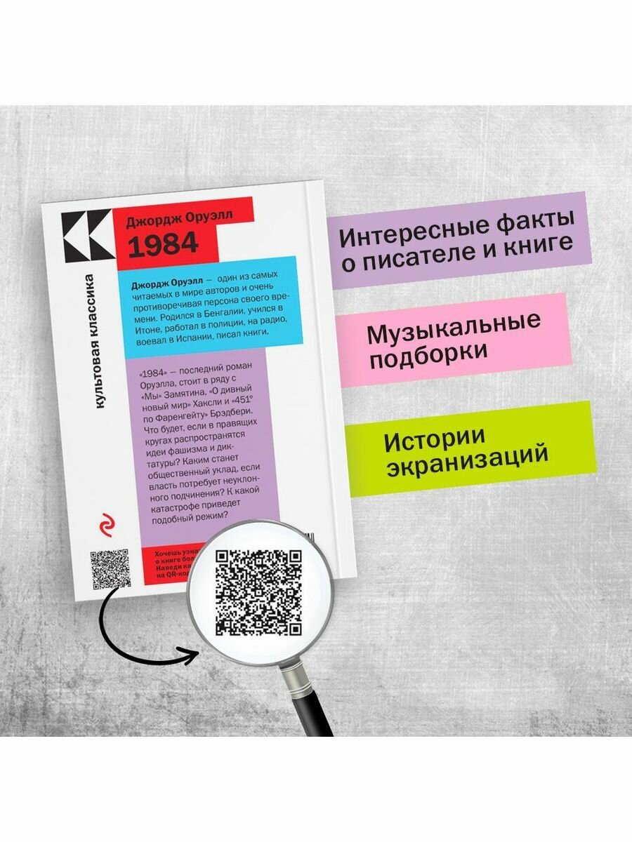 Набор "Антиутопии Джорджа Оруэлла и Рэя Брэдбери" (книга "1984", книга "451 по Фаренгейту", настенный календарь "1984") (комплект из 3-х предметов) - фото №3