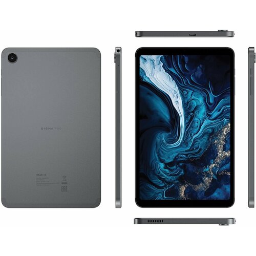 Планшет Digma Pro STAR 14 T606 16 8C RAM4Gb ROM64Gb 84 IPS 1920x1200 LTE 2Sim Android 13 серый 13Mpix 5Mpix BT WiFi Touch microSD 512Gb 5000mAh 1201200₽