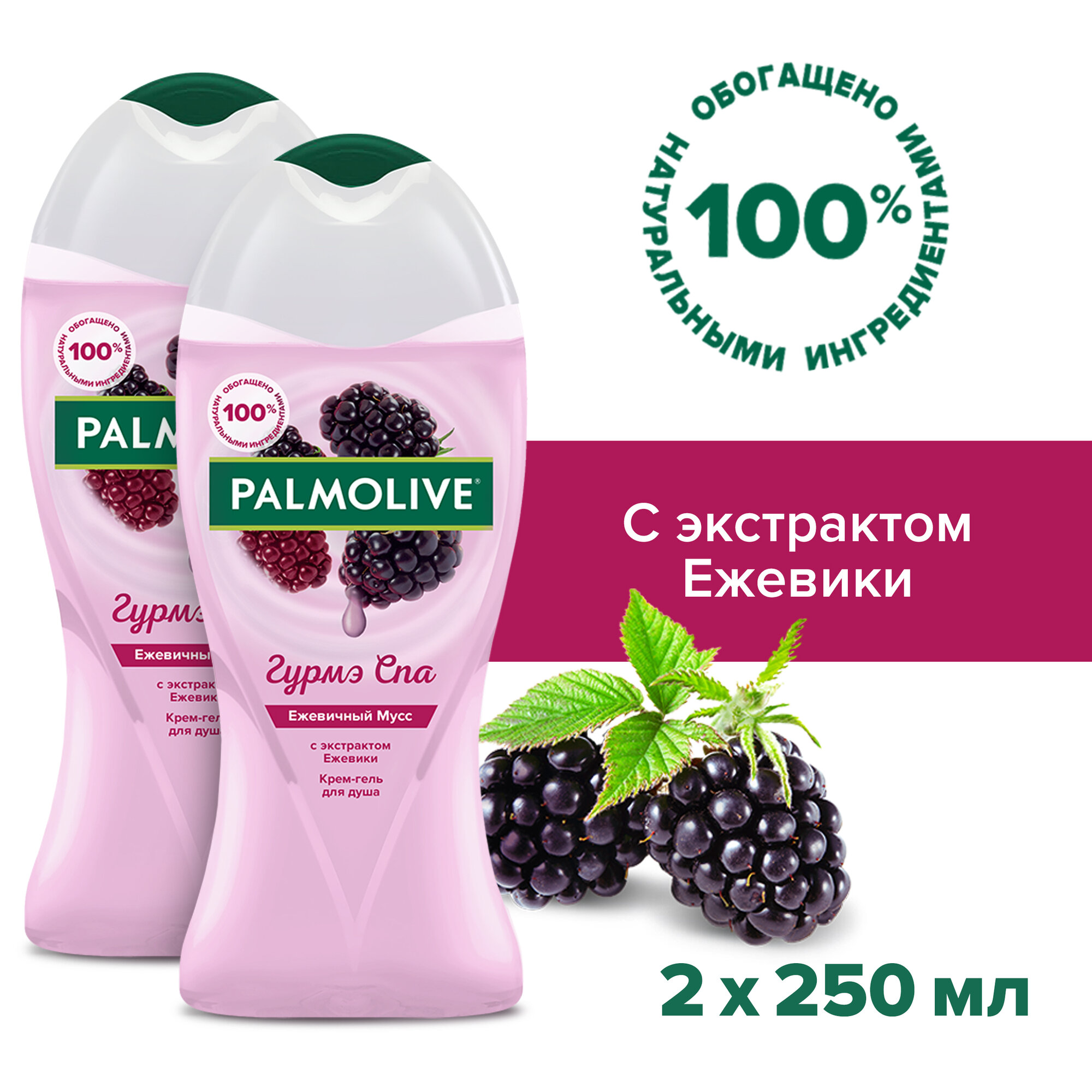 Palmolive Гурмэ СПА Ежевичный Мусс женский крем - гель для душа с экстрактом ежевики 250 мл ( 2 шт )