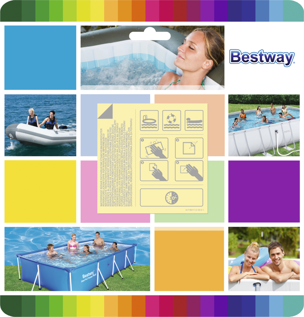 Набор для ремонта надувных изделий BESTWAY 10 заплаток, Арт. 62091