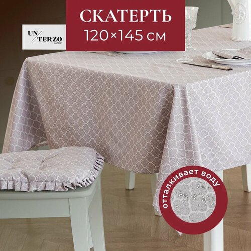 Скатерть на стол 145х120 см водоотталкивающая с пропиткой тканевая 999₽