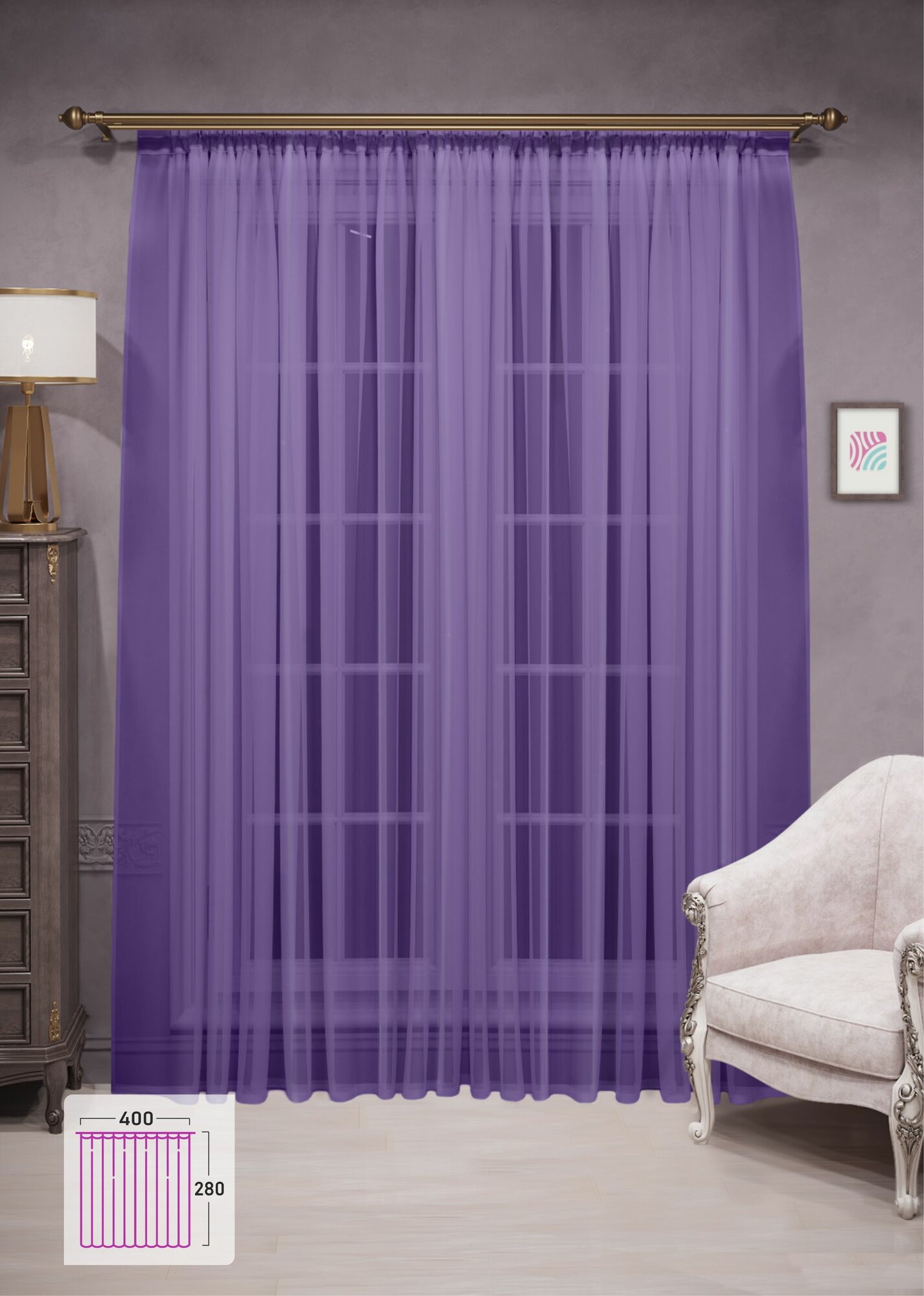 фото Тюль "Вуаль Bacio"