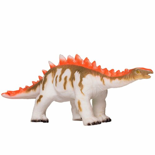 Фигурка Junfa динозавра большая (из мягкого материала) бело-оранжевая - Стегозавр WA-14588/модель4