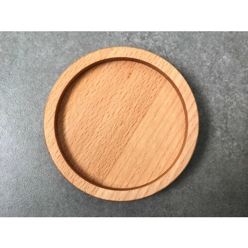 Менажница деревянная из бука 10х2 см тарелка блюдо для подачи закусок подставка под горячее подставка под кружку 420₽