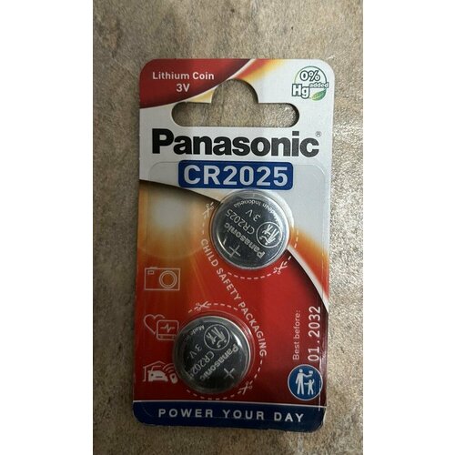 Батарейка Panasonic, CR2025 батарейка panasonic power cells cr2025 b6 5925