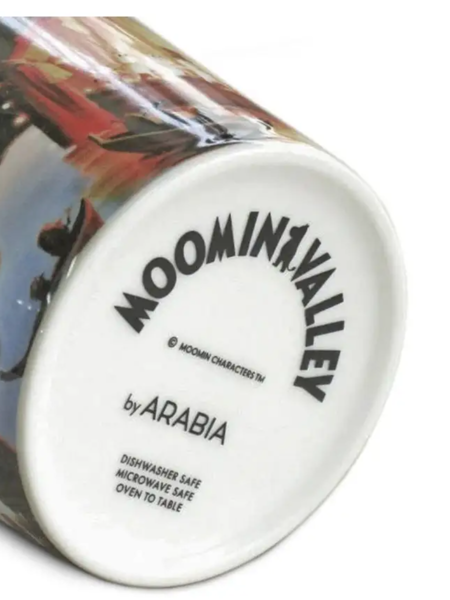Кружка Arabia Moomin "Золотой хвост", голубой/жёлтый, для СВЧ, 300мл — фото 1