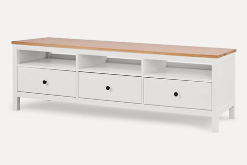 Изображение товара Тумба под ТВ Hoff Эванс, 183х57х47 см, напольная, массив сосны, цвет белый, светло-коричневый