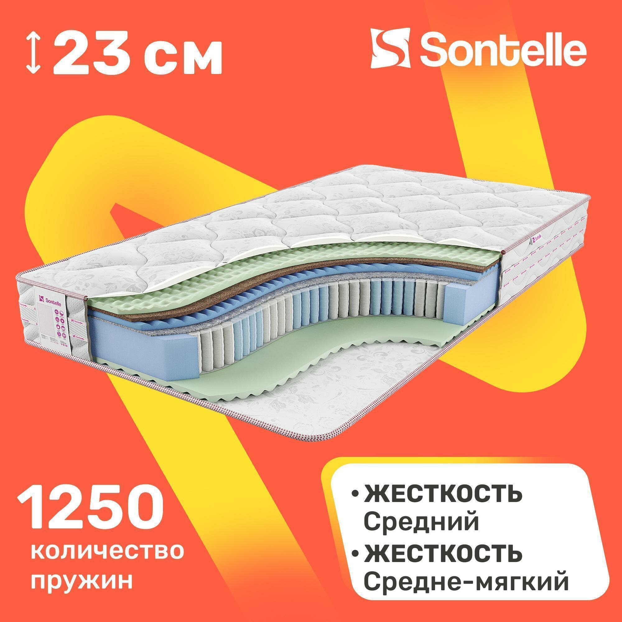 Матрас с независимыми пружинами Sontelle Vivre Tense self 60x120