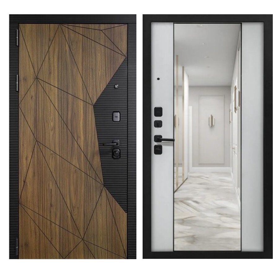 фото Дверь входная металлическая в квартиру, с зеркалом, "Морра"