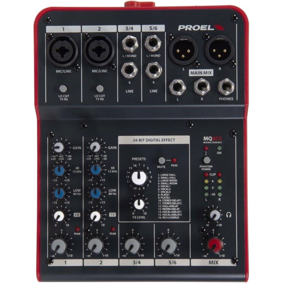 Аналоговый микшер Proel MQ6FX — фото 1