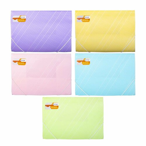 Папка на резинке Alingar A4 250х320 мм 400 мкм ассорти матовая Line AL09715LN 300₽