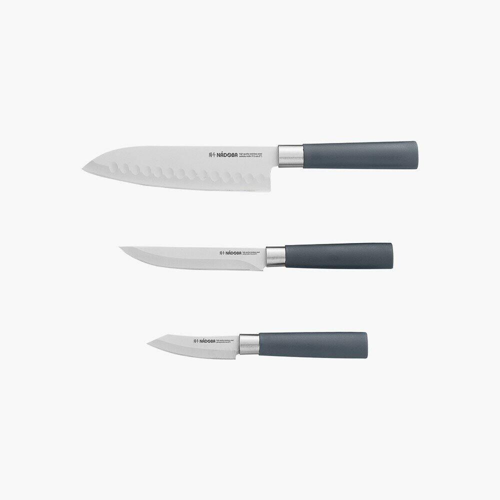 Набор NADOBA из 3 кухонных ножей, 9 см, 12,5 см, 17,5 см, серия HARUTO (723521)