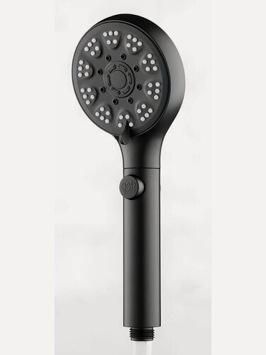 Изображение товара Лейка для душа массажная 6 режимов, черная насадка для душа, ручной душ с эффектом тропического дождя