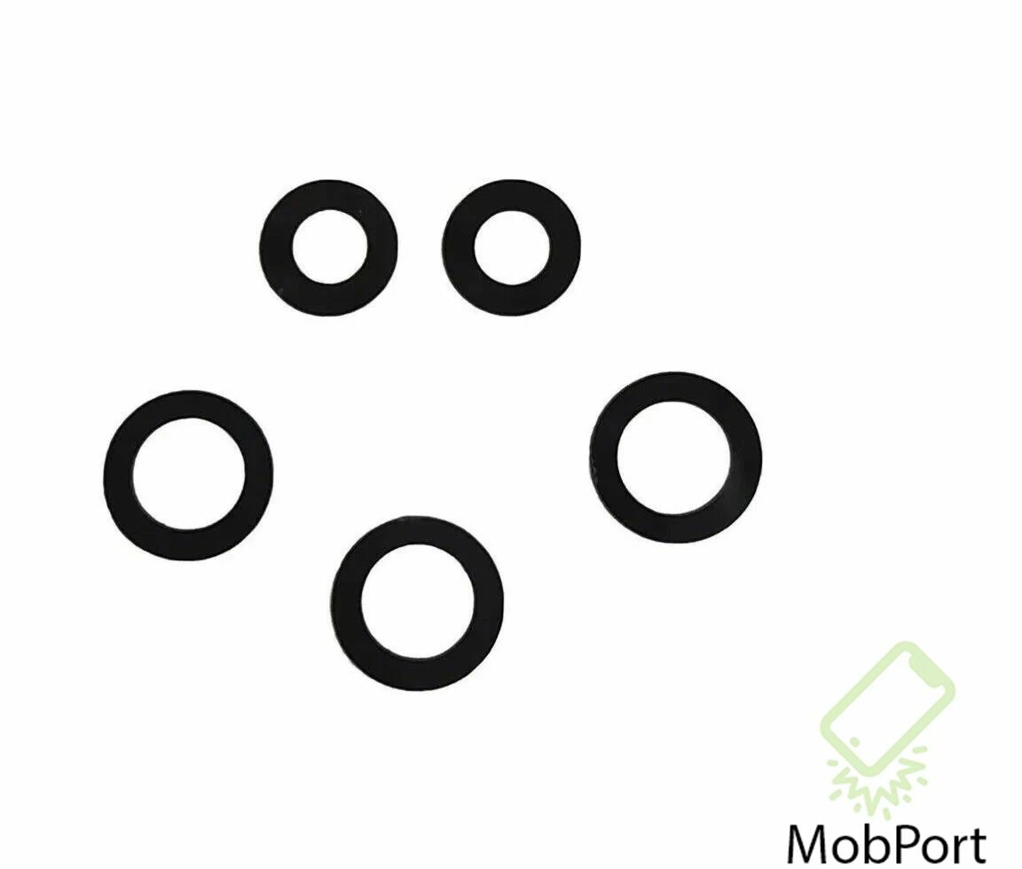 Стекло камеры, для Samsung Galaxy A52 5 шт, черное/прозрачное — фото 1