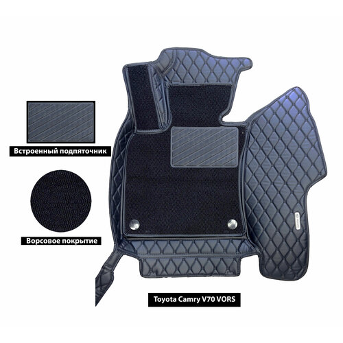Коврики для Toyota Camry V70 от бренда Autocomfort - 5D Vors