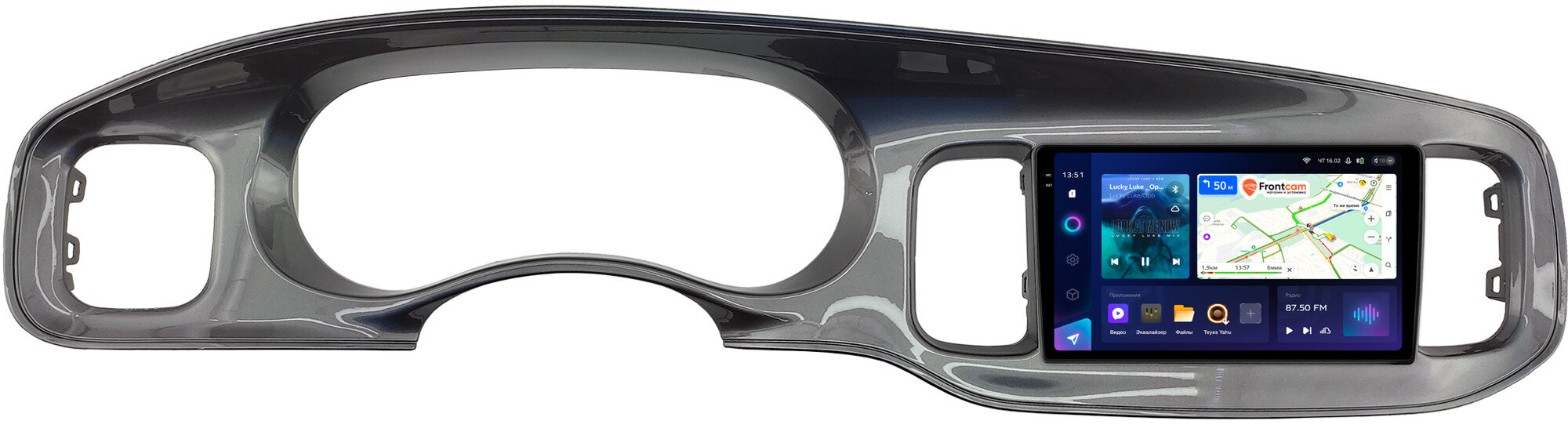 Штатная магнитола Teyes CC3 2K 4/64 9.5" RM-9-2200 Dodge Charger 7 2010-2014 (глянцевая, серая) Android 10 (4G-SIM, DSP, QLed)