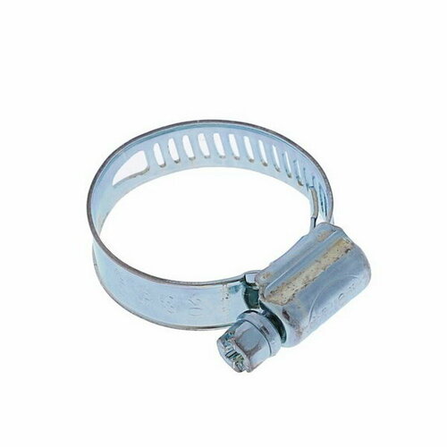 Хомут червячный сквозная просечка диаметр 20 - 32 ширина 10 мм оцинкованный 50 шт 2401₽