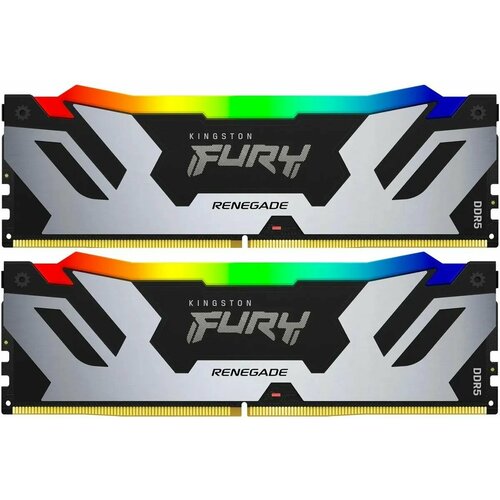 Оперативная память для компьютера Kingston Renegade Silver RGB DIMM 96Gb DDR5 6400 MHz KF564C32RSAK2-96 5321400₽