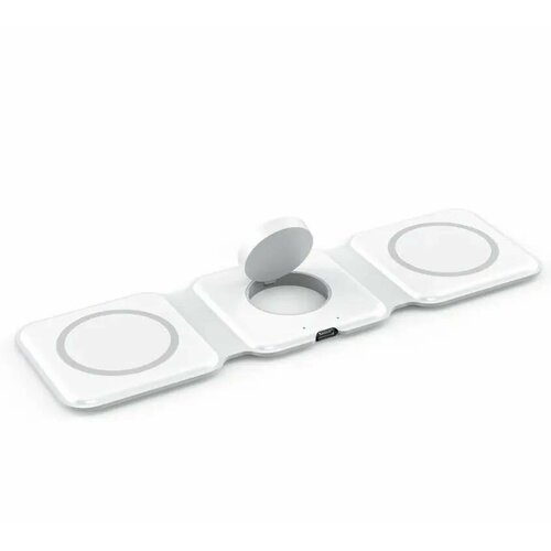 Беспроводная зарядная-станция 3 в 1 для зарядки гаджетов белая 3598₽