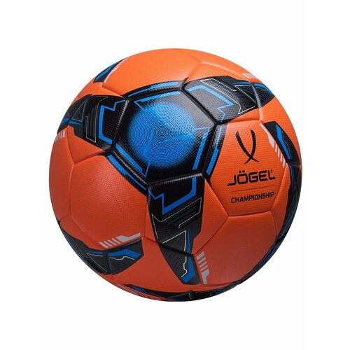 Мяч футбольный Jogel Championship №5, оранжевый/синий/черный