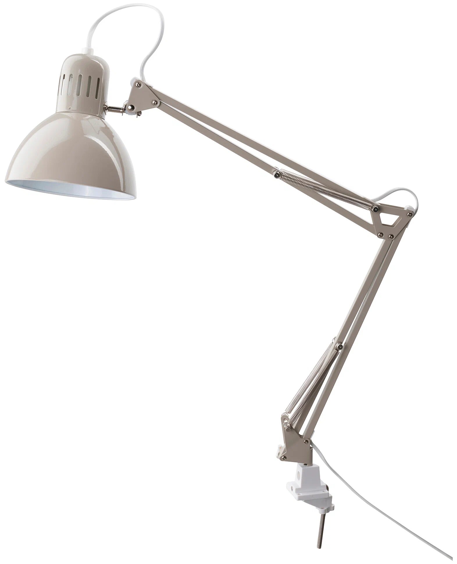 фото Офисная лампа икеа, Е27, мощность 13Вт, цвет бежевый