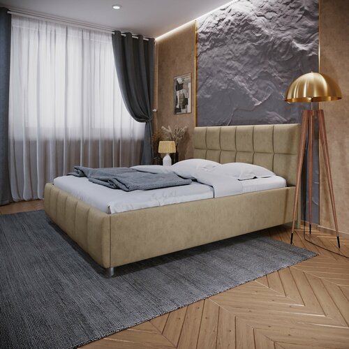 Односпальная кровать Эстель 120 с подъёмным механизмом и ортопедическим основанием цвет Золотой пляж