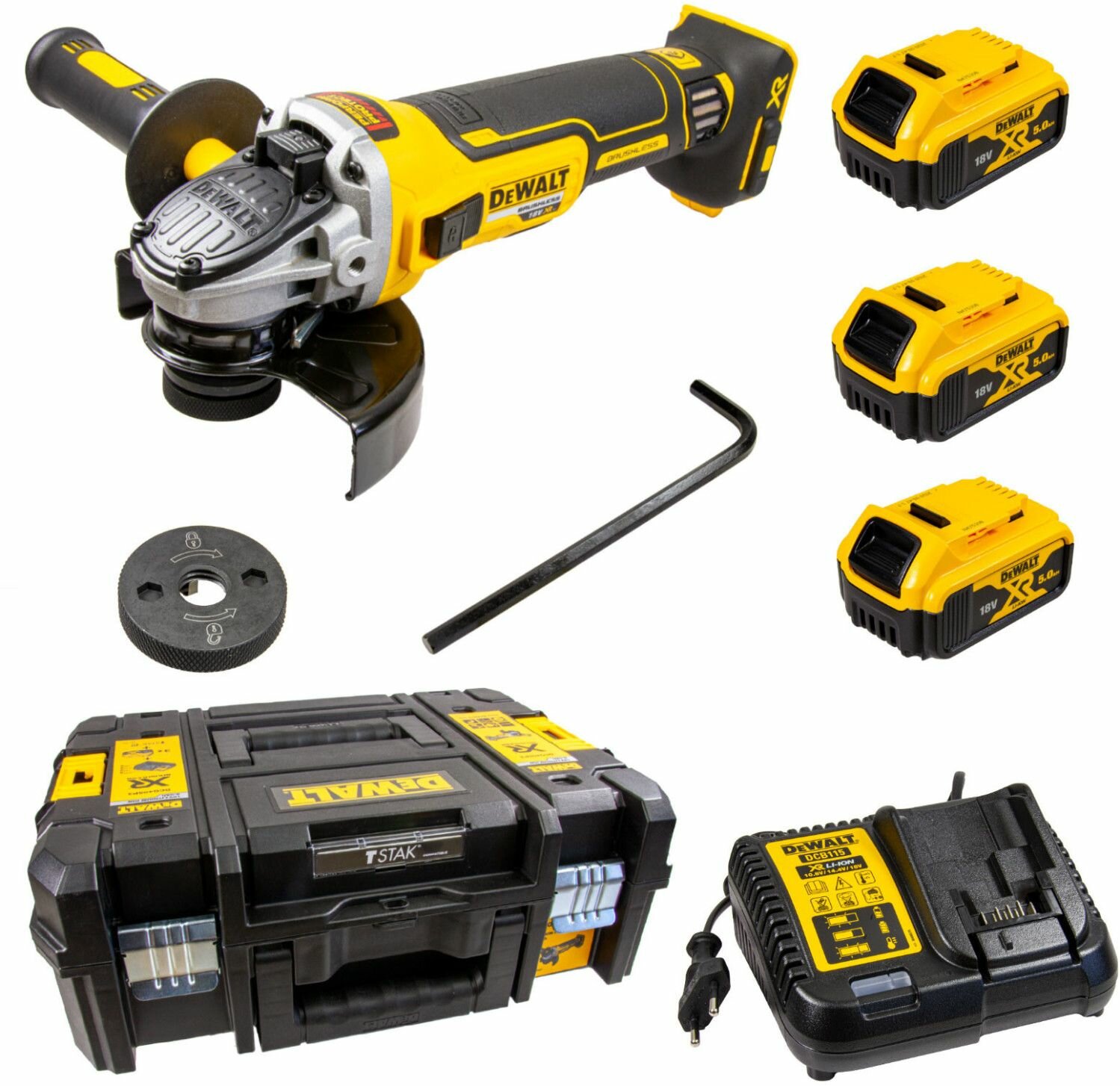 фото Аккумуляторная бесщеточная УШМ DEWALT 18В XR, 125мм DCG405P3-QW