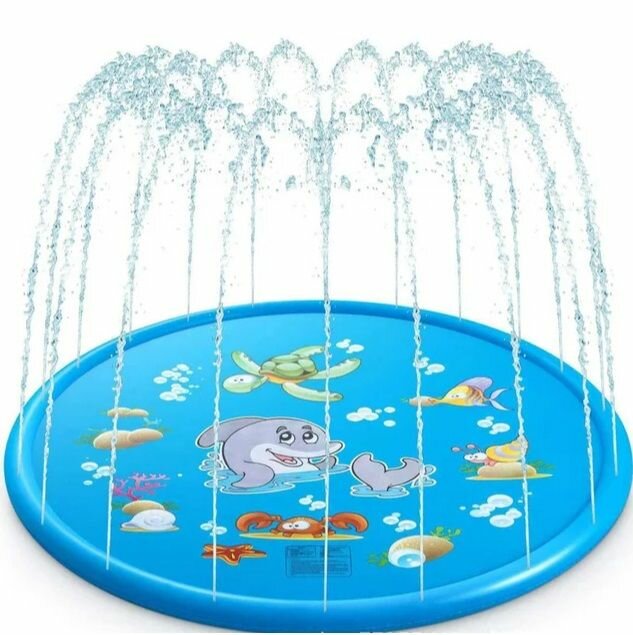 Обзор: Бассейн детский надувной с брызгами 100 см. 