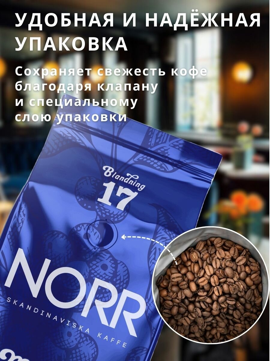 Кофе в зернах 2кг Norr Morkrost №17, арабика 100% — фото 1