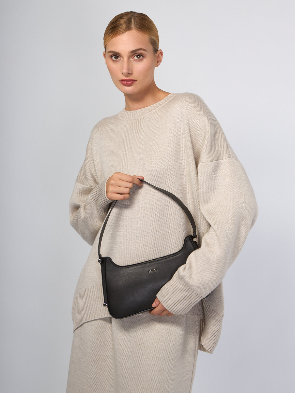 Сумка седло Palio, фактура гладкая, чёрный — фото 1