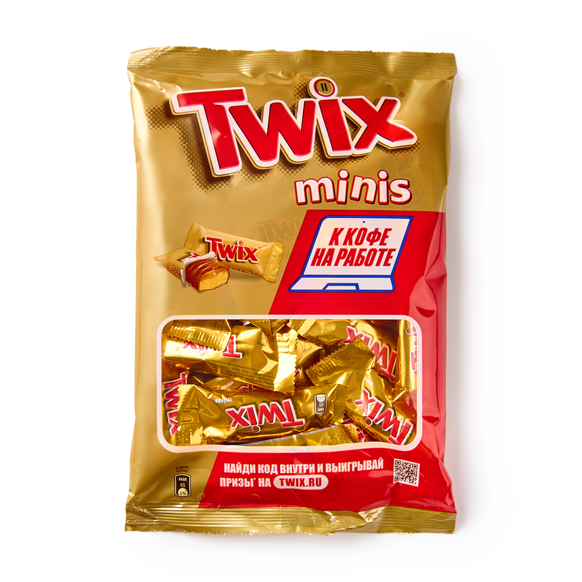 Батончики Twix Minis, молочный шоколад, хрустящее печенье, густая карамель