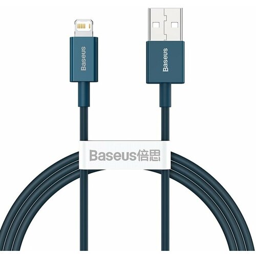Кабель USB - 8 pin Baseus CALYS-C03, 2.0м, круглый, 2.4A, TPE, цвет: синий