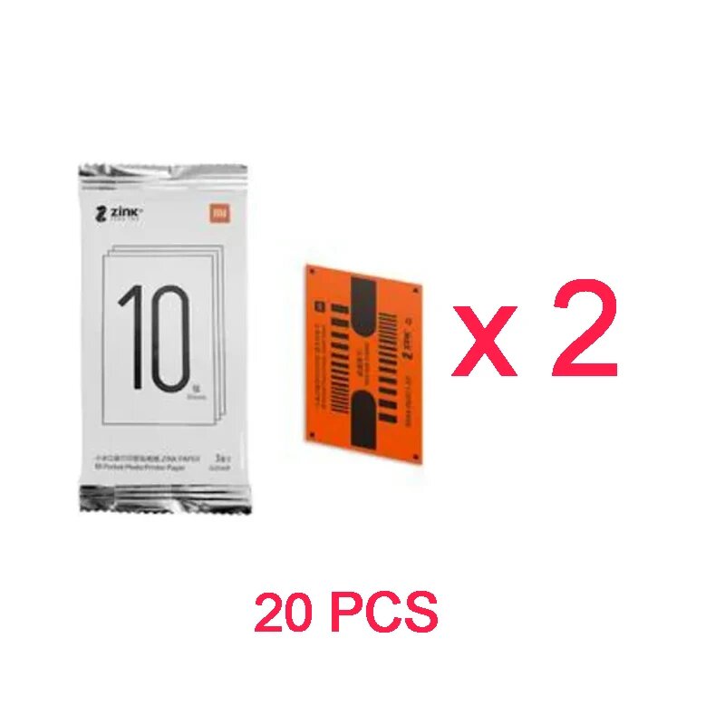 Самоклеящаяся бумага для карманного принтера Xiaomi ZINK, 20/40/60/80/100 листов, 20Sheets