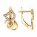 Серьги Diamant online, серебро, 925 проба, золочение, фианит