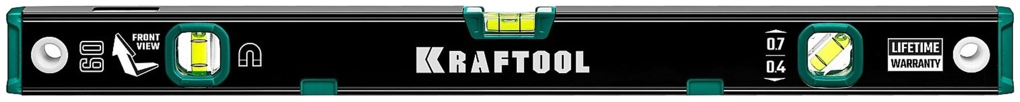 Магнитный уровень KRAFTOOL с зеркальным глазком 600 мм 34785-60