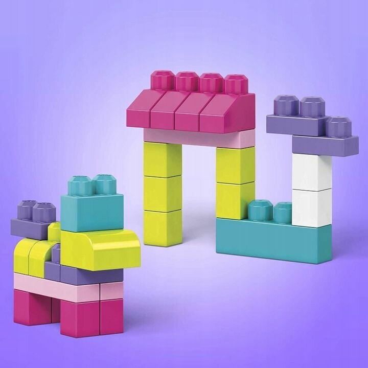 Конструктор Mega Bloks First Builders Розовый в сумке, 80 деталей - фото №5