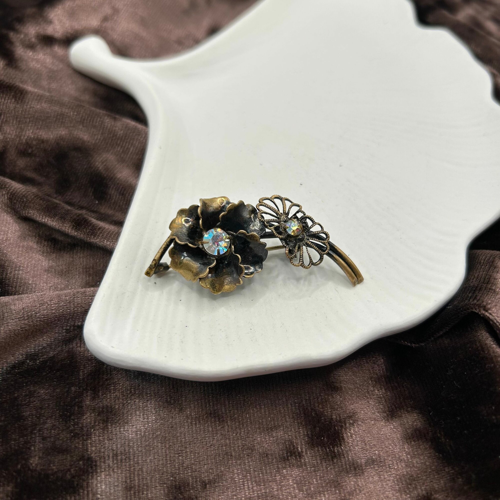 Советская винтажная брошь Цветок, Аврора Бореалис