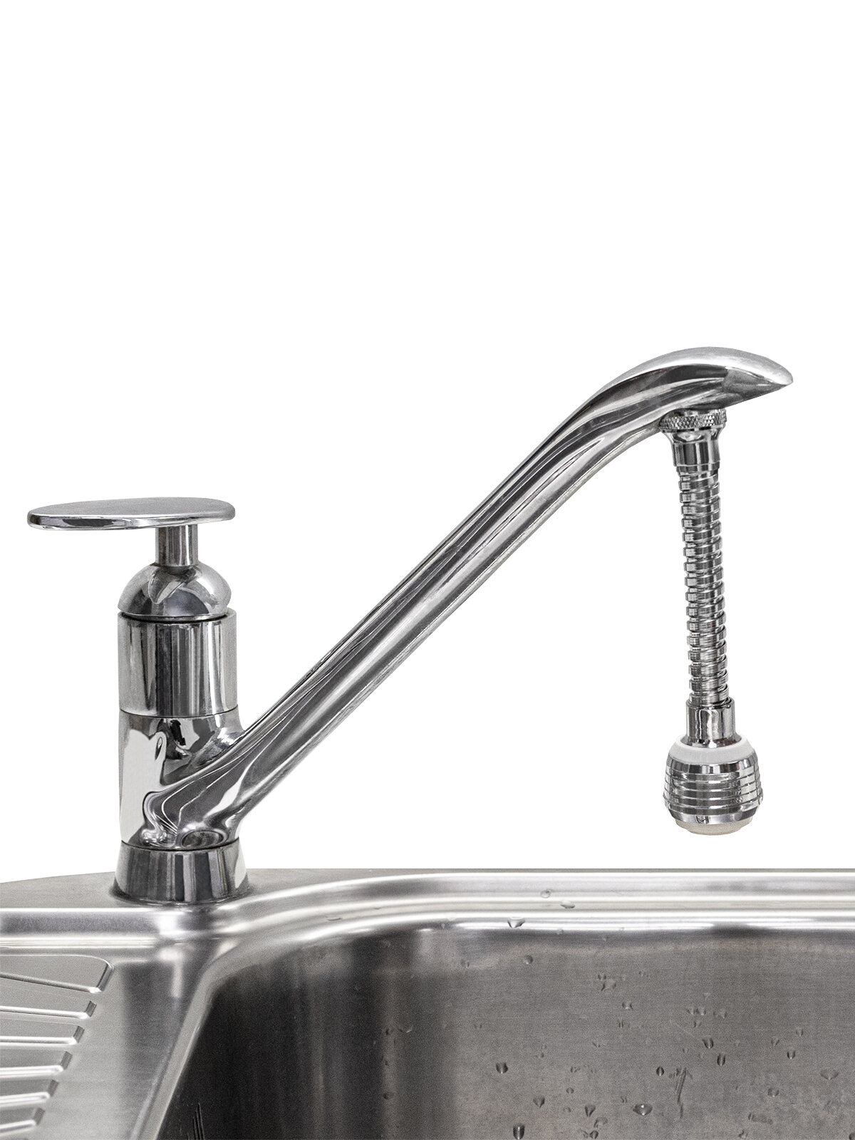 Аэратор для смесителя 2 режима М22 с гибким удлинителем латунь