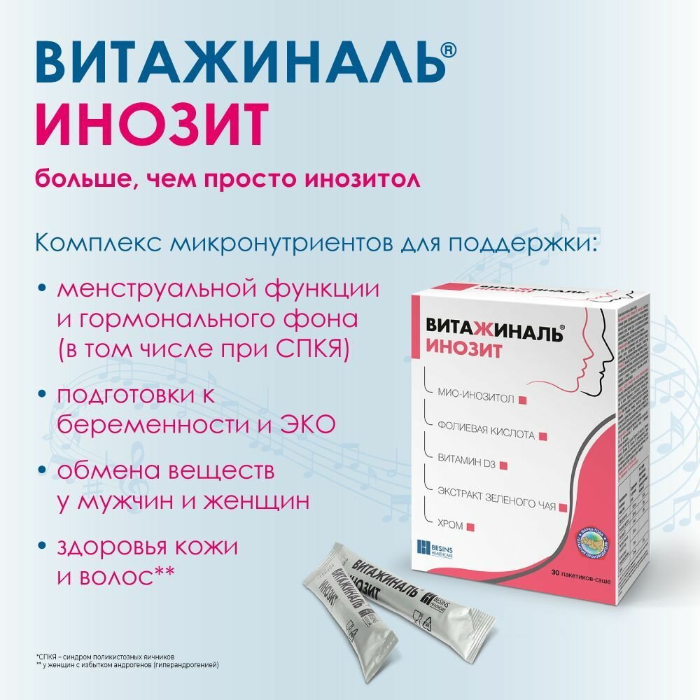 Картинки Витажиналь Инозит, порошок, саше, 30 шт.