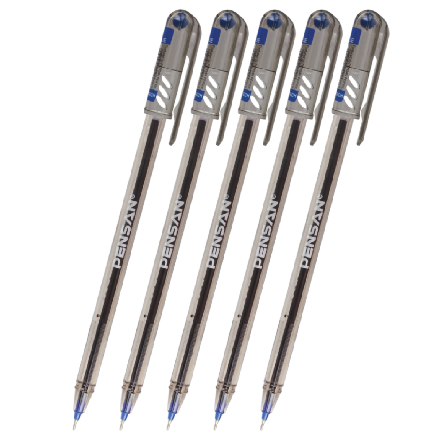 Ручка шариковая 5 шт Pensan "MY-TECH" 0.7 мм цвет чернил синий