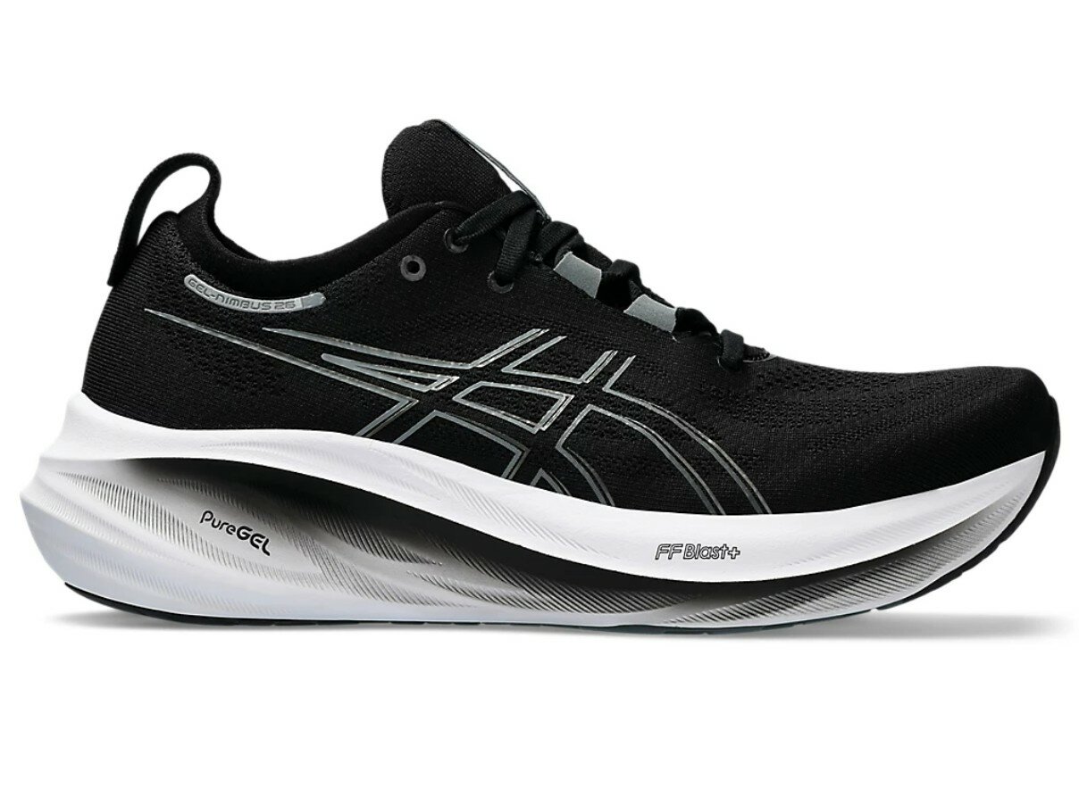Кроссовки ASICS GEL-NIMBUS 26, полнота E (US)/ на широкую стопу, размер 8.5 US, black/grey