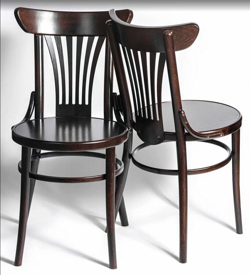 Комплект из 2-х стульев венских Uranus (темный орех) жесткое сиденье