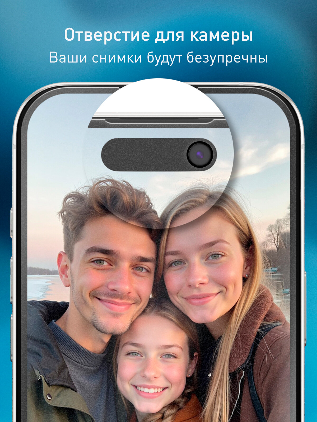 Защитное стекло антишпион на Apple iPhone 16 Pro (Айфон 16 Про), с эффектом приватности, чёрные рамки, бренд Rosco, 1 шт — фото 1